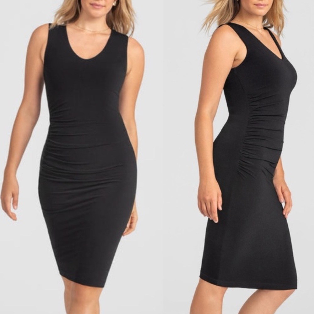 HoneyLove NWT Built In Shaping Dress InnerPower Midi Black Large